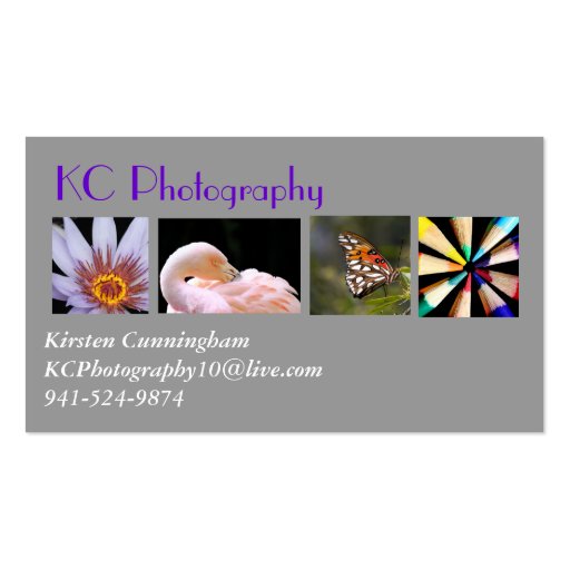 Photography Collage Business Card (front side)