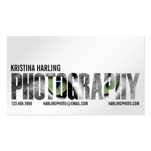 Photography Cutout - White Business Card Template (front side)