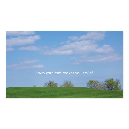Photography Green Grass Business Card Nature (front side)