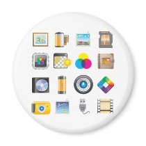 Photography Icon Fridge Magnets