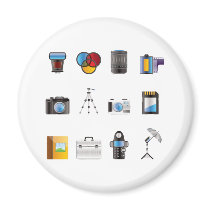 Photography Icon Refrigerator Magnets