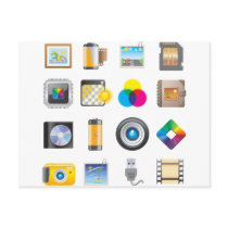 Photography Icon Post Card