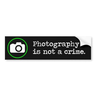 Photography is not a crime bumper sticker by AndrewKantor