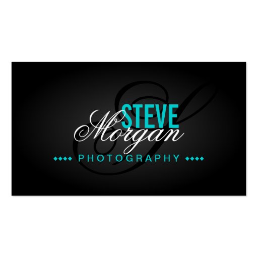 Photography Monogram Business Cards (front side)