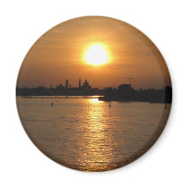 Photography of Romantic Venice Sunset Fridge Magnets