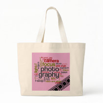 Photography Text Art - Pink Tote Bag