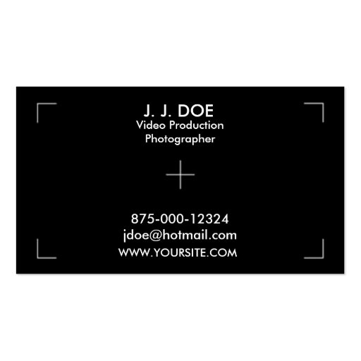 Photography Video Production Business Card Template (front side)