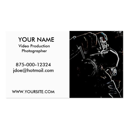 Photography Video Production Business Cards