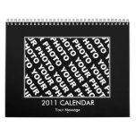 Photos Insert Calendar 2011 Template Black Frame
