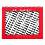 Photos Insert Calendar 2011 Template Color Frame