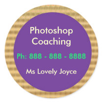 Photoshop Classes  - Business Support Products Round Sticker