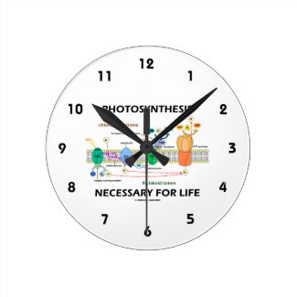Photosynthesis Necessary For Life Light-Dependent Round Wall Clock