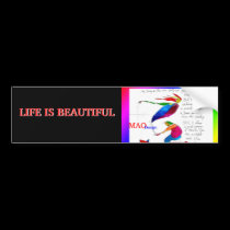 PhotoText Sticker - LIFE IS BEAUTIFUL bumper stickers
