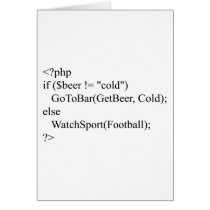 php & beer cards
