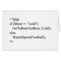 php & beer cards
