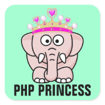 PHP Princess: Women in Open Source Web Development Square Sticker