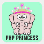 PHP Princess: Women in Open Source Web Development Square Sticker