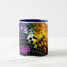 PHP- Purple Orange Sunset wave Coffee Mugs