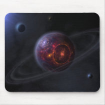 space, fractal, planet, sci-fi, desktop wallpaper, Mouse pad with custom graphic design
