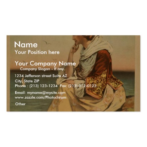 Phroso, 'Charles Frohman' Retro Theater Business Card Template (front side)