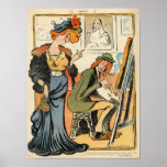 Phryne: caricature of an artist's model posters