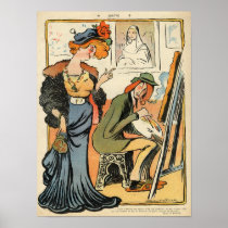 Phryne: caricature of an artist's model posters