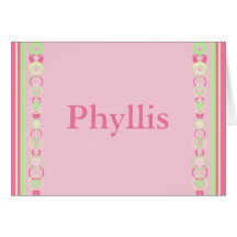Phyllis Modern Circles Custom Name Card
