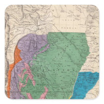 Physical map of the Argentine Confederation Sticker