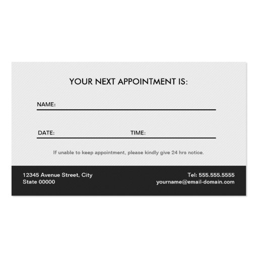 Physical Therapist Appointment Chic Water Lily Business Card Template (back side)