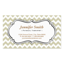 Physical Therapist - Chevron Simple Jasmine Business Card Templates