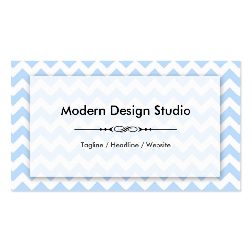 Physical Therapist - Modern Blue Chevron Business Card Templates (back side)
