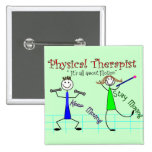 Physical Therapist Stick People "Keep Moving" Pins