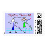 Physical Therapist Stick People "Keep Moving" Stamps