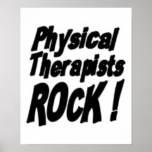 Physical Therapists Rock! Poster Print