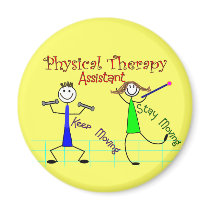 Physical Therapy Assistant Stick People Design magnets
