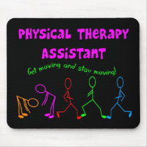 Physical Therapy Assistant Stick People Design Mousepad
