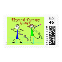 Physical Therapy Assistant Stick People Design Postage Stamp