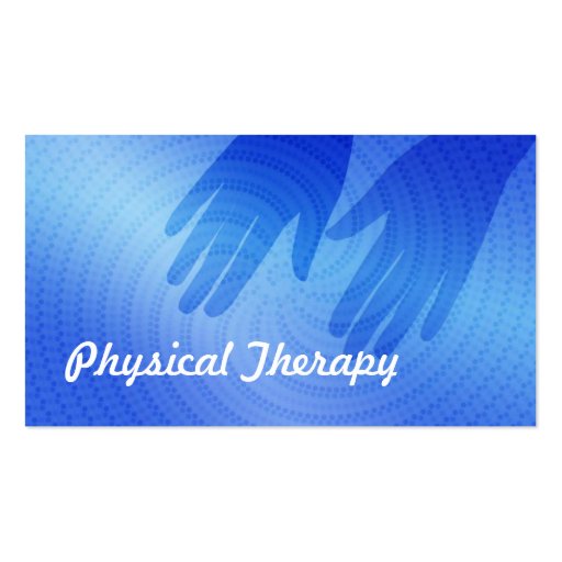 Physical Therapy Business Cards (back side)