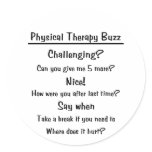 Physical Therapy Buzz Sticker