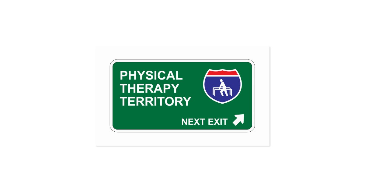 physical therapy next exit business card zazzle physical therapy business card