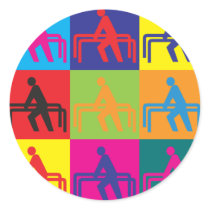 Physical Therapy Pop Art Round Sticker