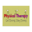 Physical Therapy Stick People Design postcards