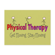 Physical Therapy Stick People Design postcards