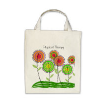 Physical Therapy Tote Bag Whimsical PT Flowers