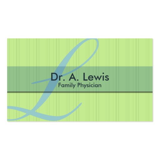 Physician and Medical Business Card - Monogram