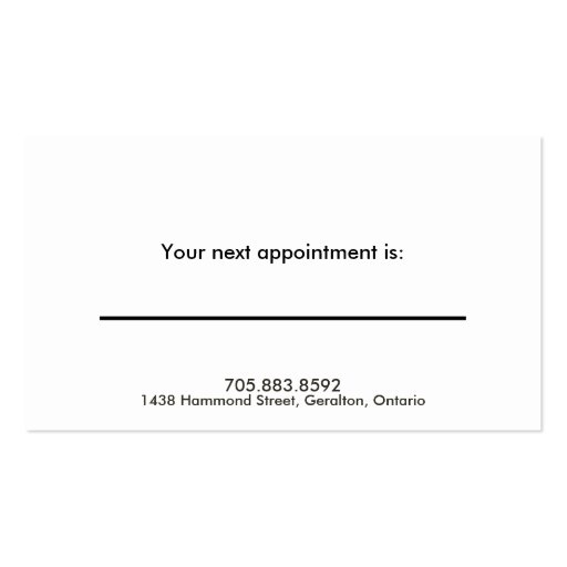 Physician and Medical Business Card - Monogram (back side)