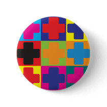 Physician Assisting Pop Art Pinback Button