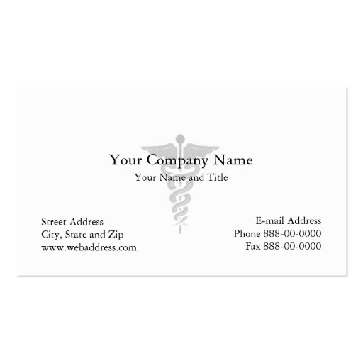 Physician Business Card Zazzle