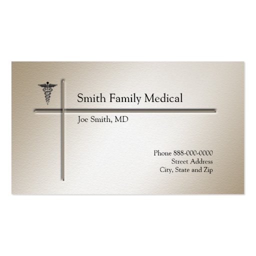 Physician Business Card (front side)