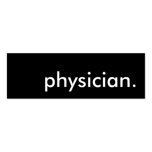 physician. business card template (front side)